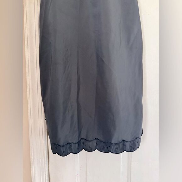 VTG Aristocraft Black Tafetta Pin Dot Slip Size S - Picture 7 of 12